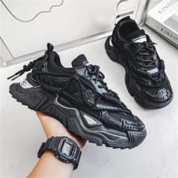 Platform Men Shoes Fashion Clunky Sneakers Men Casual Shoes Breathable Sports Dad Shoes Male Fitness Footwear