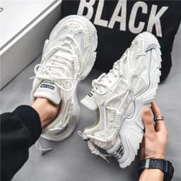 Platform Men Shoes Fashion Clunky Sneakers Men Casual Shoes Breathable Sports Dad Shoes Male Fitness Footwear