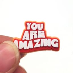 1PC Inspirational English Shoes Sandals Flower Shoe Buckle PVC  Shoe Charms Soft Rubber Garden Shoes Decorative Buckle