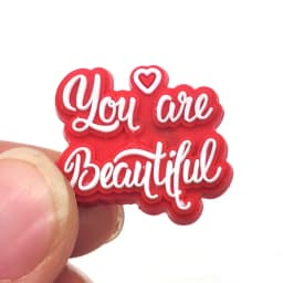 1PC Inspirational English Shoes Sandals Flower Shoe Buckle PVC  Shoe Charms Soft Rubber Garden Shoes Decorative Buckle