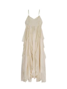 2024 New French Vintage Suspender Dress Women Summer Loose Long Dresses Evening Elegant Sleeveless Backless Party Sexy Design