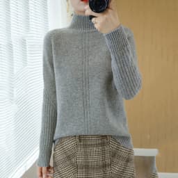 Women's Sweaters Fall Winter Warm Mock Neck Long Sleeve Casual Knitted Pullover Korean Loose Crochet Tops Kniwear Soft Jumper