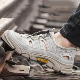 mens casual steel toe covers working shoes summer safety shoe worker breathable tooling sandals security sneakers safe footwear