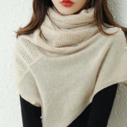 Ladies Spring Autumn Sweater Scarf 100% Wool Knitted Cardigan Shawl Solid Color Keep Warm Woman's Clothes Multifunctional Shawl