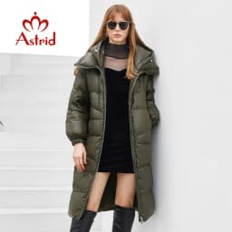 Astrid 2022 New Winter Down Jacket Women Long Hooded Large Lapels Fashion Warm Parkas Coat Hight Quality Female Outwear ZR-7570
