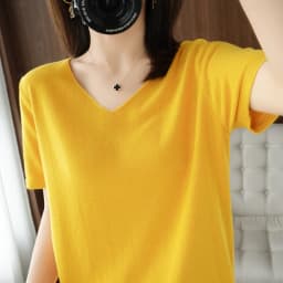 V-neck loose thin pure cotton jersey spring new women's blouse summer short-sleeved T-shirt bottom shirt to wear