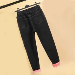 Oversized L-6xl Winter Thicken Baggy Denim Pants Women Casual High Waist Plus Velvet Harem Jeans Vintage Warm Loose Vaqueros