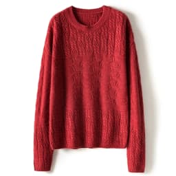 100% pure cardigan women round neck show thin hollow cashmere sweater knitted leggings fall winter loose jumper top