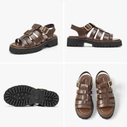 BeauToday Gladiator Sandals Women Cow Leather Open Toe Slingback Metal Buckle Strap Platform Casual Summer Female Shoes 38207