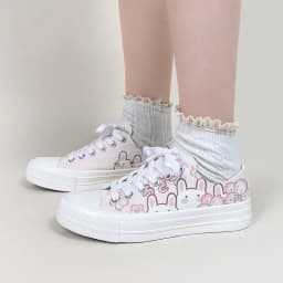 Amy and Michael Lovely Anime Bunny Hand Painted Canvas Shoes Sweet Girls Students Casual Flat Low Top Sneakers Women Trainers