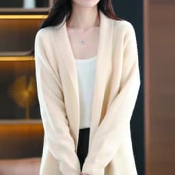 New Autumn And Winter Loose Wool Cardigan Female Zipper Twist Long Sleeve Knit Round Neck Sweater Solid Color Coat Jacket
