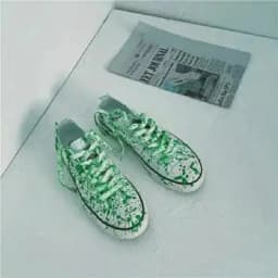 Trend Mens Canvas Shoes Cool Boys Board Shoes Colorful Graffiti Footwear Faux Blood-stained Male Sneakers Man's Vulcanized Shoes