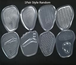 1Pair Women Silicone Gel Insoles for Shoes Forefoot Pad Insoles Inserts High Heel Insole for Shoe Inserts Pads Reduces Pain