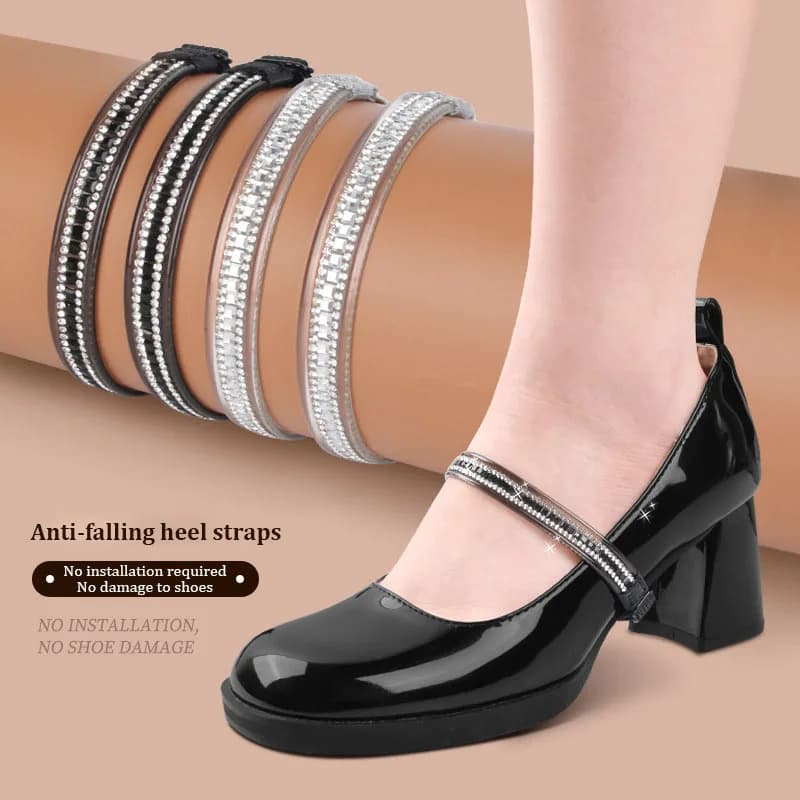 High Heels Shoelaces Woman Bright Diamonds Bundle Adjustable Shoe Belt Ankle Holding Loose Anti-skid Bundle Lace Tie Straps Band