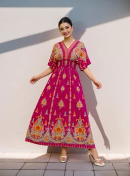 Vestidos Para Mujer Rope Robe Dress Women Casual Elegant Retro Bohemian V Neck Boho Korean Printed Summer Long Dresses Clothes