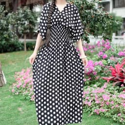 Vestidos Para Mujer Rope Robe Dress Women Casual Elegant Retro Bohemian V Neck Boho Korean Printed Summer Long Dresses Clothes