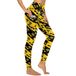 Music Notes Yoga Pants Sexy Black and White Graphic Leggings High Waist Gym Leggins Women Kawaii Quick-Dry Sports Tights