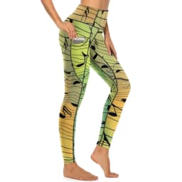 Music Notes Yoga Pants Sexy Black and White Graphic Leggings High Waist Gym Leggins Women Kawaii Quick-Dry Sports Tights