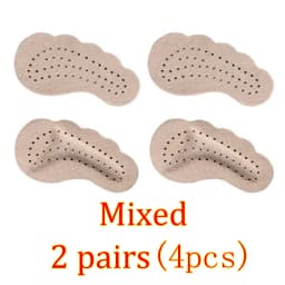 2pairs Leather Forefoot Pads Women Adhesive Anti Slip Insoles Stickers Sandals High Heels Inserts Foot Pain Relief Shoe Cushion
