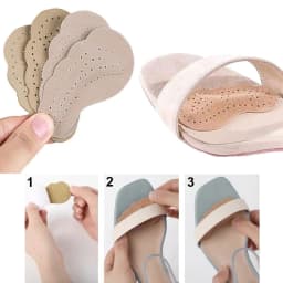 2pairs Leather Forefoot Pads Women Adhesive Anti Slip Insoles Stickers Sandals High Heels Inserts Foot Pain Relief Shoe Cushion