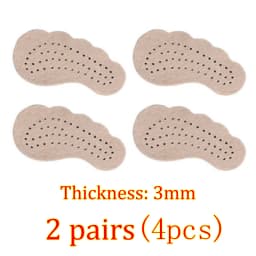 2pairs Leather Forefoot Pads Women Adhesive Anti Slip Insoles Stickers Sandals High Heels Inserts Foot Pain Relief Shoe Cushion