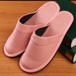 Concise Faux Leather Slippers Men's Warm Shoes Indoor Fur Slides Mules Home Guest Slipper Big Size 47 48 Man Husband Plush Shoe