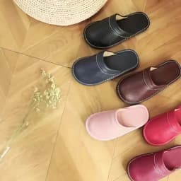 Concise Faux Leather Slippers Men's Warm Shoes Indoor Fur Slides Mules Home Guest Slipper Big Size 47 48 Man Husband Plush Shoe