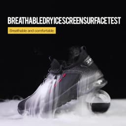 Breathable Men Work Safety Shoes Anti-smashing Steel Toe Cap Working Boots Construction Indestructible Work Sneakers Men Shoes