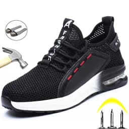 Breathable Men Work Safety Shoes Anti-smashing Steel Toe Cap Working Boots Construction Indestructible Work Sneakers Men Shoes