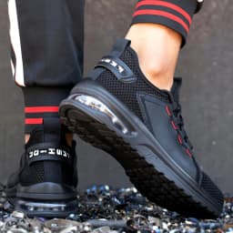 Breathable Men Work Safety Shoes Anti-smashing Steel Toe Cap Working Boots Construction Indestructible Work Sneakers Men Shoes