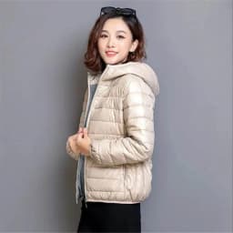 Glossy Winter Down Cotton Jacket 2026 Women Cotton-Padded Coat New Casual Ultra Light Hooded Parkas Short Warm Coat Female