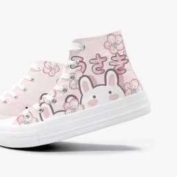 Amy and Michael Cute Girls Students Canvas Shoes Ladies Anime Cartoon Sneakers Hi Tops Casual Plimsolls Breathable Trainers