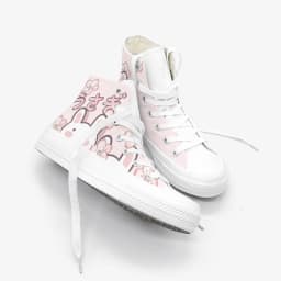 Amy and Michael Cute Girls Students Canvas Shoes Ladies Anime Cartoon Sneakers Hi Tops Casual Plimsolls Breathable Trainers