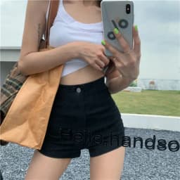 Sexy Hot High Waist Short Pants Women's Vintage Clothing Summer Korean Jean Denim Shorts Female Elastic Wide Leg Casual Fashion
