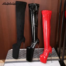 SDTRFT Ladies shoes pole dancing 20cm thin heels Stiletto over the knee long boots platform women pumps SM Cosplay botas mujer