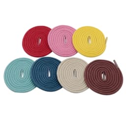 Weiou Laces Store 5MM Round Shape Waterproof Yellow/Red Girl's Swimming Waist 100% Cotton Waxed Easy Rope For Woman Sneaker Boot