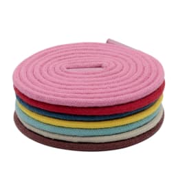 Weiou Laces Store 5MM Round Shape Waterproof Yellow/Red Girl's Swimming Waist 100% Cotton Waxed Easy Rope For Woman Sneaker Boot