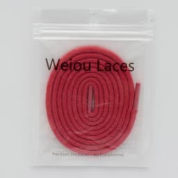 Weiou Laces Store 5MM Round Shape Waterproof Yellow/Red Girl's Swimming Waist 100% Cotton Waxed Easy Rope For Woman Sneaker Boot