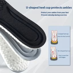 Orthopedic Memory Foam Sport Insoles Shoes Sole Cushion Running Shock-Absorbant Breathable Deodorization EVA Soft Pad