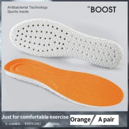 Orthopedic Memory Foam Sport Insoles Shoes Sole Cushion Running Shock-Absorbant Breathable Deodorization EVA Soft Pad