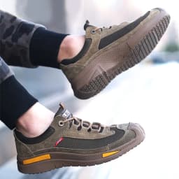 Safety Shoes Puncture-Proof Wear Resistant Mens Sneakers Breathable Comfortable Flexibility Compression Resistance Work Shoes