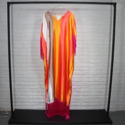 African women's loose skirt comfortable artificial silk fabric stitching tassel fashion quality