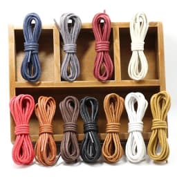 1 Pair Cotton Waxed Shoelaces Round Oxford Shoe Laces  Boots Laces Waterproof Leather Shoelace Women Men Shoes Accessories