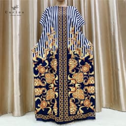 New Flower Sleeve African Dresses For Women Muslim Abaya Dubai Turkey Muslim Fashion Hijab Cotta Dress American Islam Clothing
