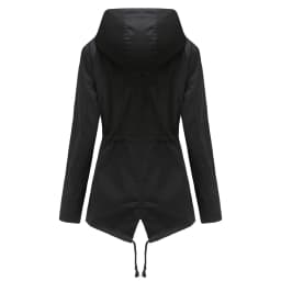 Women's Hooded Windbreaker Jacket Waterproof Zipper Long Sleeve Casual Coat Turndown Collar Pocket Outwear Autumn Jackets Women