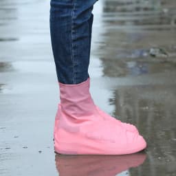 Rain Boots Waterproof Shoe Cover Silicone Unisex Outdoor Solid Waterproof Non-Slip Non-slip Wear-Resistant Reusable Shoe Cover