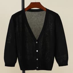 Summer Cardigan Women Crochet Top Long Sleeve Outerwear Bolero Woman Knitted Ladies Sweaters Female V-neck Clothing Cropped Slim