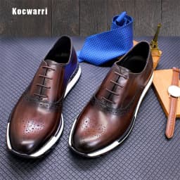 Casual Men's Leather Shoes Genuine Leather Comfortable Fashion Sneakers Handmade Sequin Casual Shoes Dating Banquet Men's Shoes