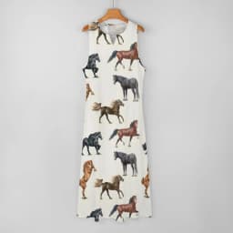 Horse Pack Dress Spring Cool Horses Love Street Style Bohemia Long Dresses Woman Pattern Vintage Maxi Dress 3XL 4XL 5XL