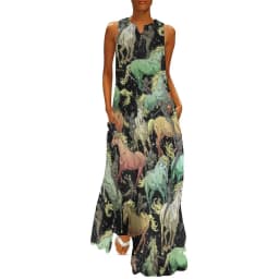 Horse Pack Dress Spring Cool Horses Love Street Style Bohemia Long Dresses Woman Pattern Vintage Maxi Dress 3XL 4XL 5XL